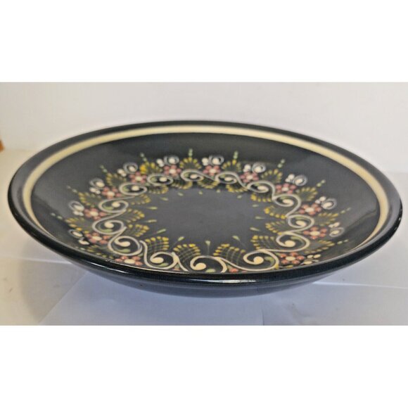 Gmunder Keramik Austria Hand Painted Decorative Stoneware Bowl 10 1/4" Wall Hang - Picture 2 of 13